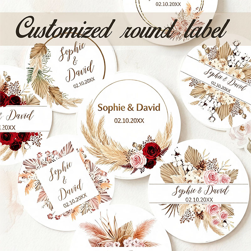 ملصقات زفاف مخصصة بتصميم بوهو  - مراجعة Personalized Name Box وسعره