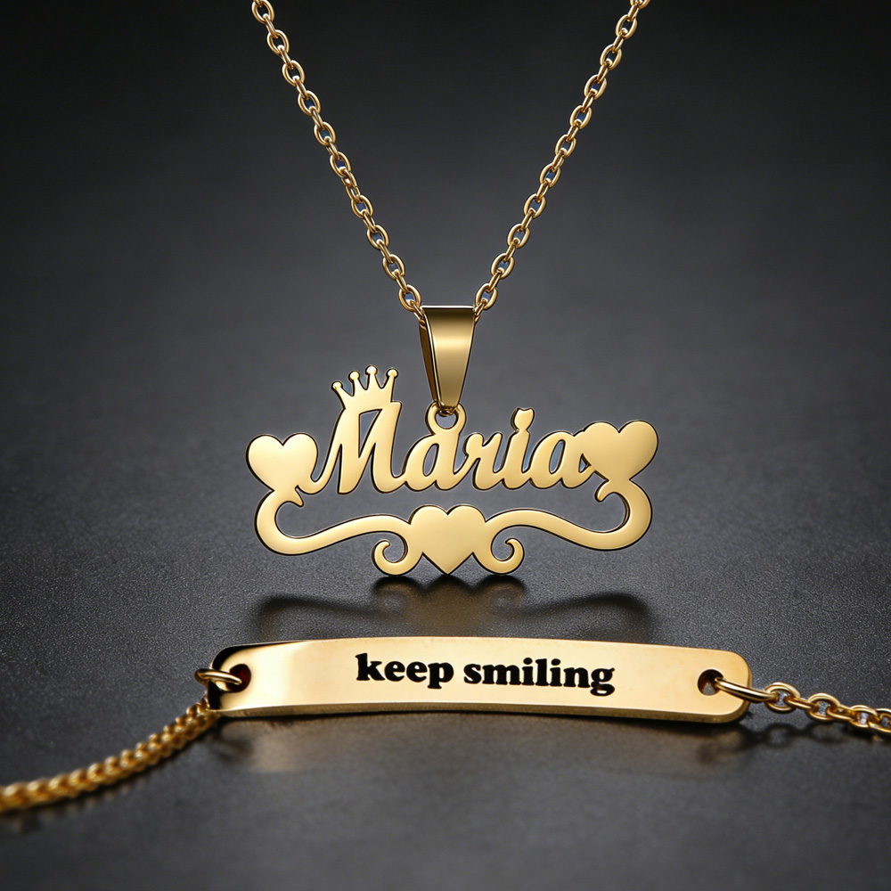 شخصية مخصصة اسم القلب قلادة سو - مراجعة Name Necklace Custom وسعره